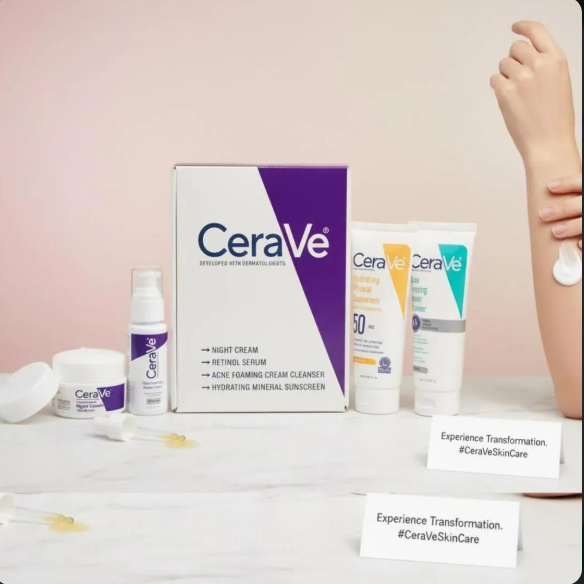CeraVe 4-in-1 Whitening Facial Kit for All Skin Types