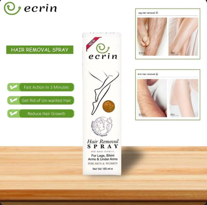 Ecrin Hair Removal Spray for Men Women Smooth No Bad Smell