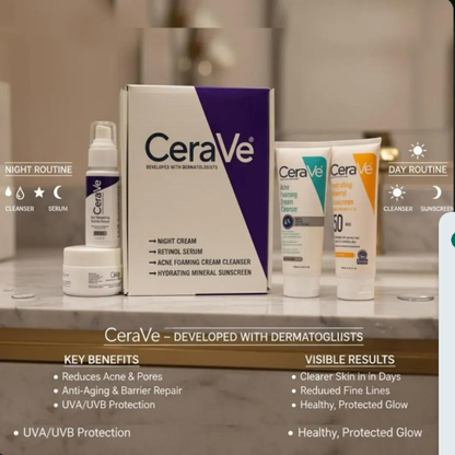CeraVe 4-in-1 Whitening Facial Kit for All Skin Types