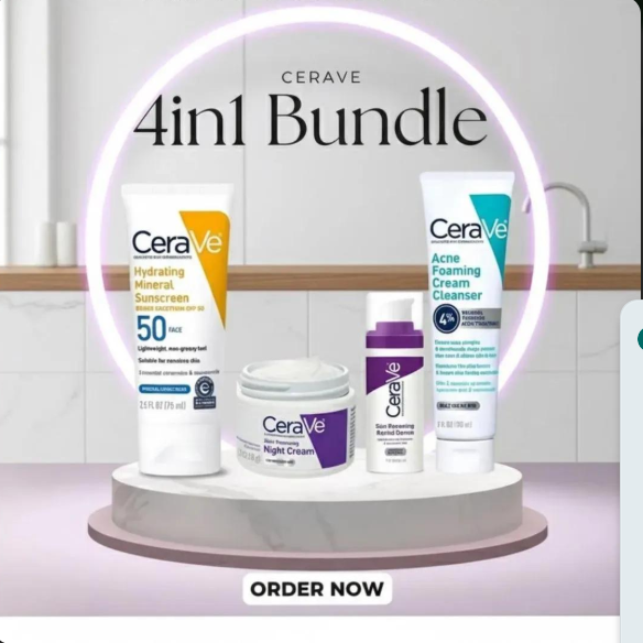 CeraVe 4-in-1 Whitening Facial Kit for All Skin Types
