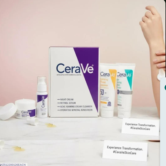 CeraVe 4-in-1 Whitening Facial Kit for All Skin Types