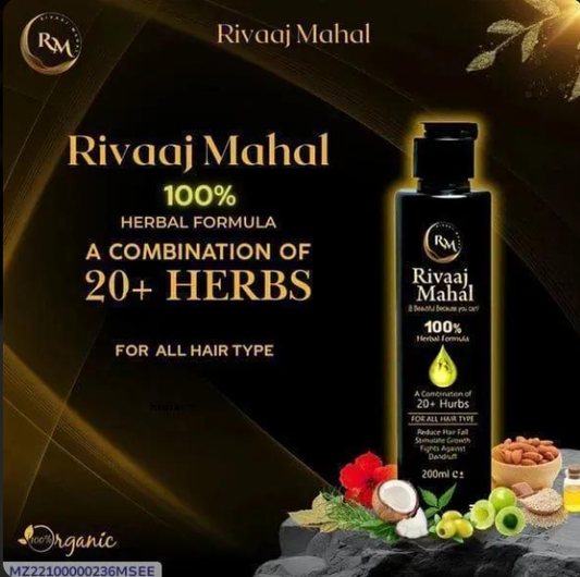 Rivaaj Mahal 100% Herbal Hair Oil 200ml All Hair Types